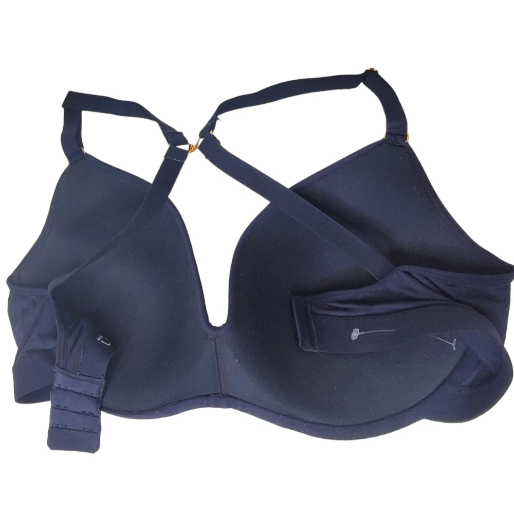 LIVELY No-Wire Push-Up Plunge Bra 36E 36DD NWT Jet Black 45430